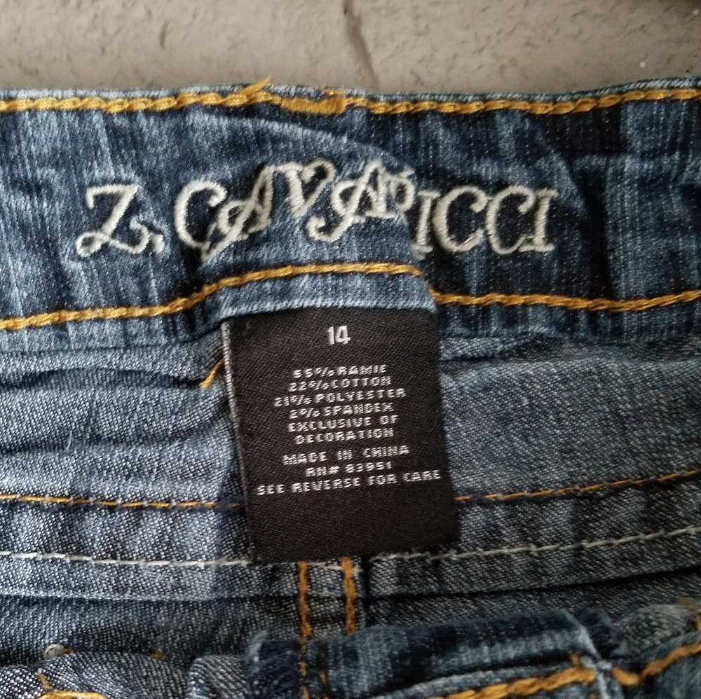 Z. CAVARICCI acid wash cut off shorts girls sz 14 - Picture 9 of 11